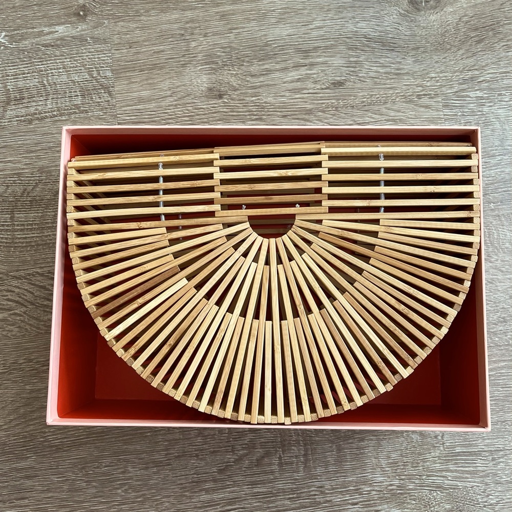Cult Gaia ark bamboo bag like new w/ box